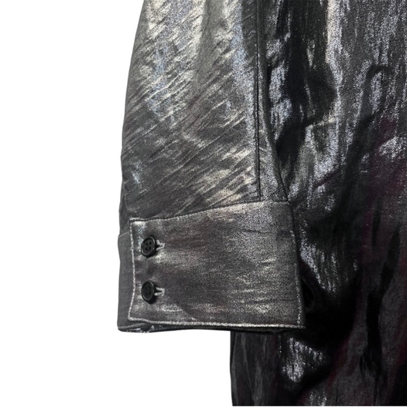 BCBG MAXAZRIA Women's Shinny Gunmetal Gray Dress Size Small - Picture 4 of 7